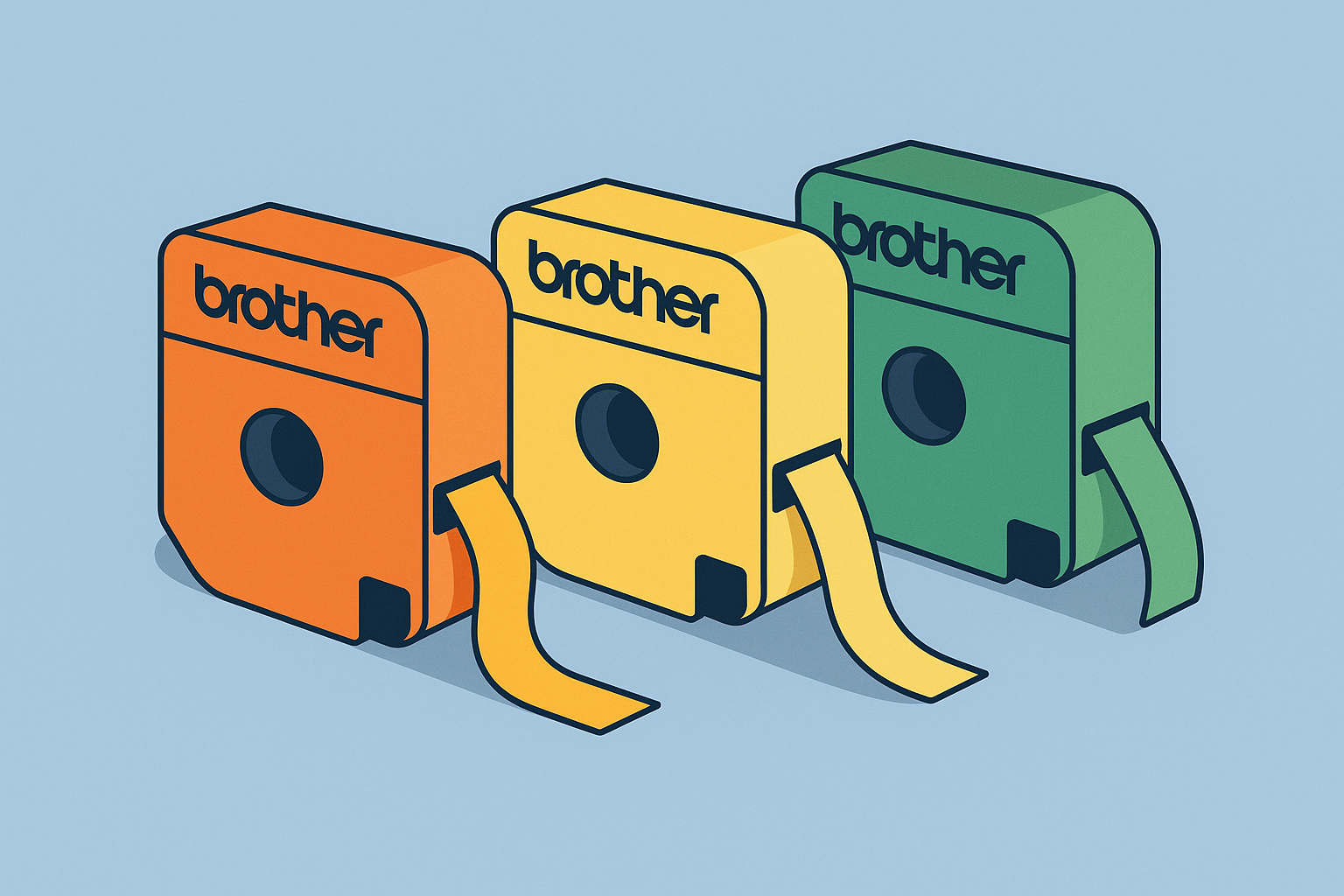 Nastri Brother fluorescenti (TZ/TZe)