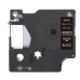 Nastro compatibile con Dymo 40921, bianco su nero, spessore 9 mm.