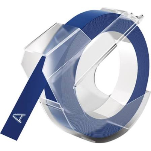 Nastro compatibile con Dymo S0898140, bianco su blu, 9 mm.