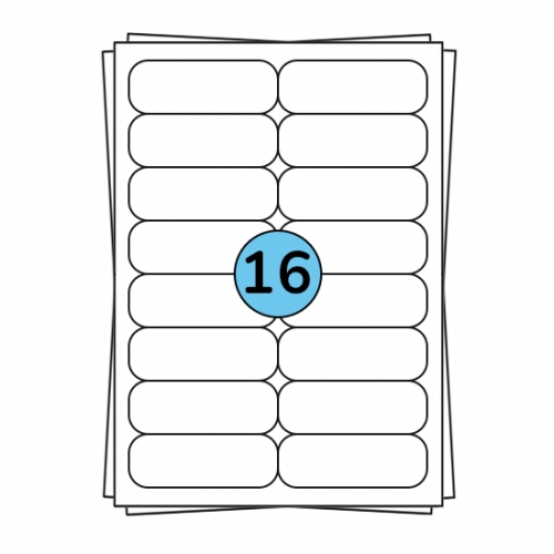 Fogli di adesivi A4, 89 x 34 mm, 1.600 etichette