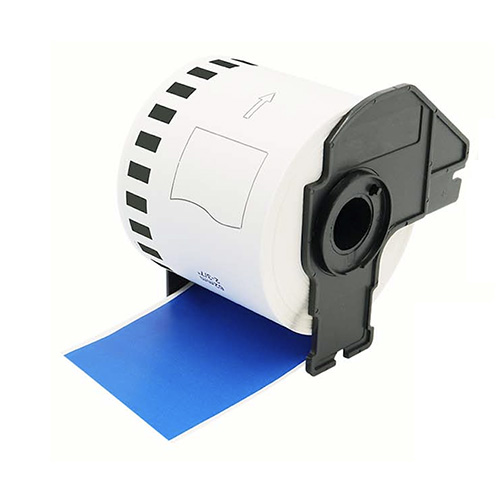 Etichette compatibili con Brother DK-22205, blu, 62 mm x 30,48 m