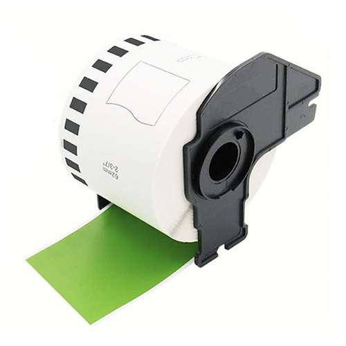 Etichette compatibili con Brother DK-22205, verdi, 62 mm x 30,48 m