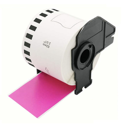 Etichette compatibili Brother DK-22205 rosa