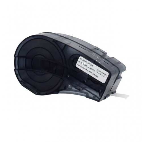 Nastro compatibile con Brady M21-375-499, nero su bianco, 9,53 mm