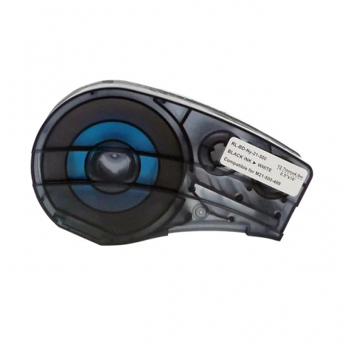 Nastro compatibile con Brady M21-500-499, nero su bianco, 12,7 mm