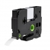 Nastro flessibile per scritte, nero su trasparente, compatibile con Brother TZe-FX131, 12 mm.