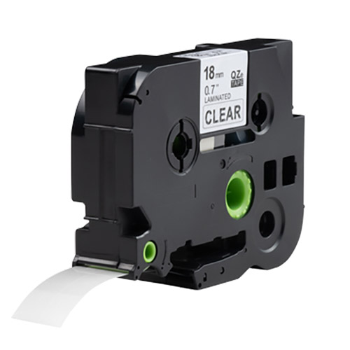 Nastro compatibile con Brother TZ-S-141, nero su trasparente, 18 mm