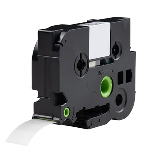 Nastro compatibile con Brother TZe-143, blu su trasparente, 18 mm